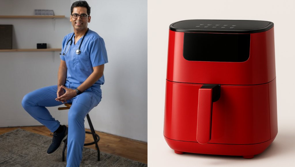 Freidora sin aceite: La opinión del experto nutricionista y gastroenterólogo Dr. Sethi, formado en Harvard